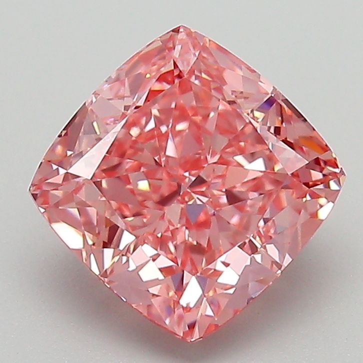 Cushion Fancy Vivid Pink Lab-grown Diamond 2.46ct VVS2 loose diamond