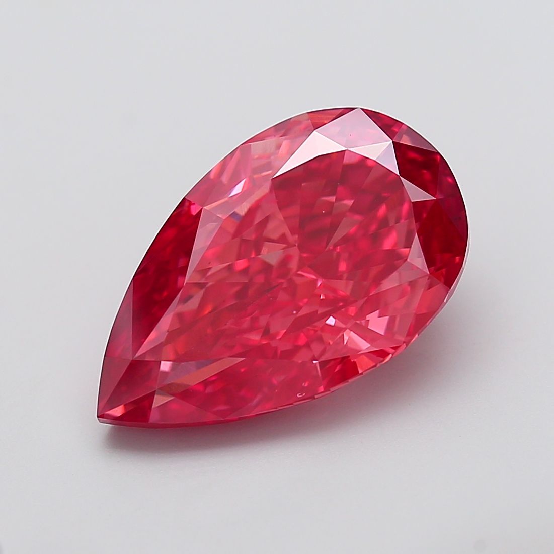 Pear Fancy Vivid Red Lab-grown Diamond 10.01ct VS2 loose diamond
