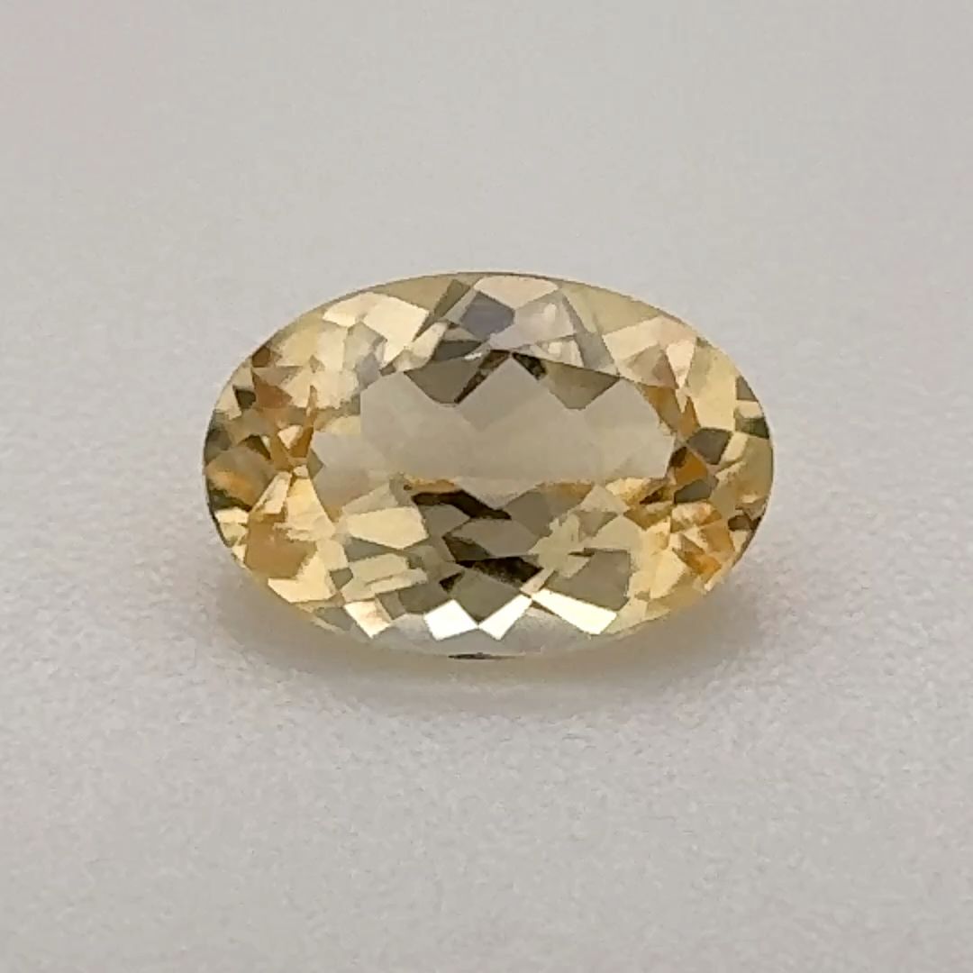 Oval Yellow Topaz 0.775ct loose gemstone