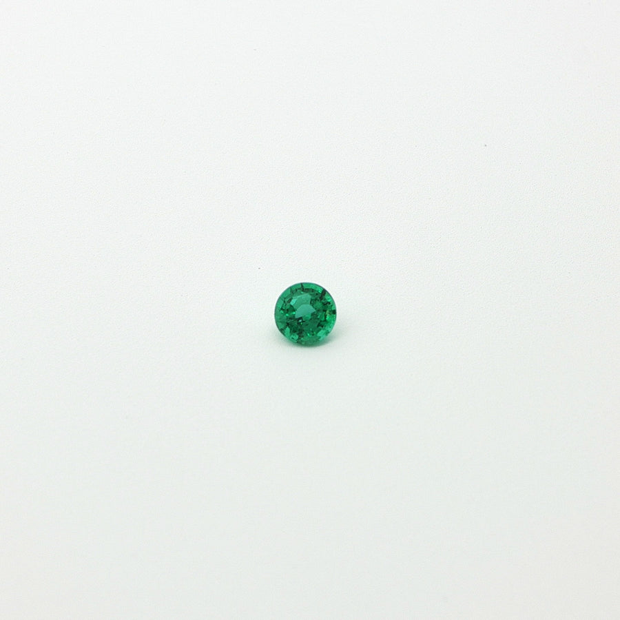 Round Green Emerald 0.22ct loose gemstone