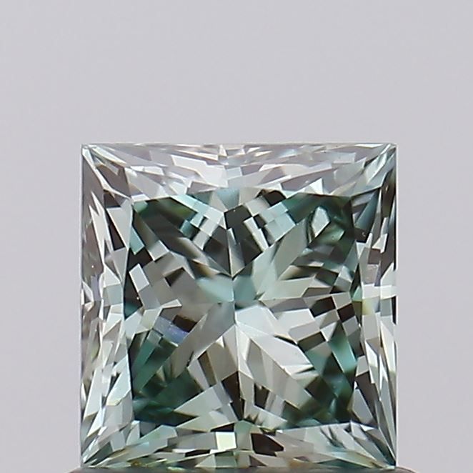 Princess Fancy Green Lab-grown Diamond 0.83ct VS1 loose diamond