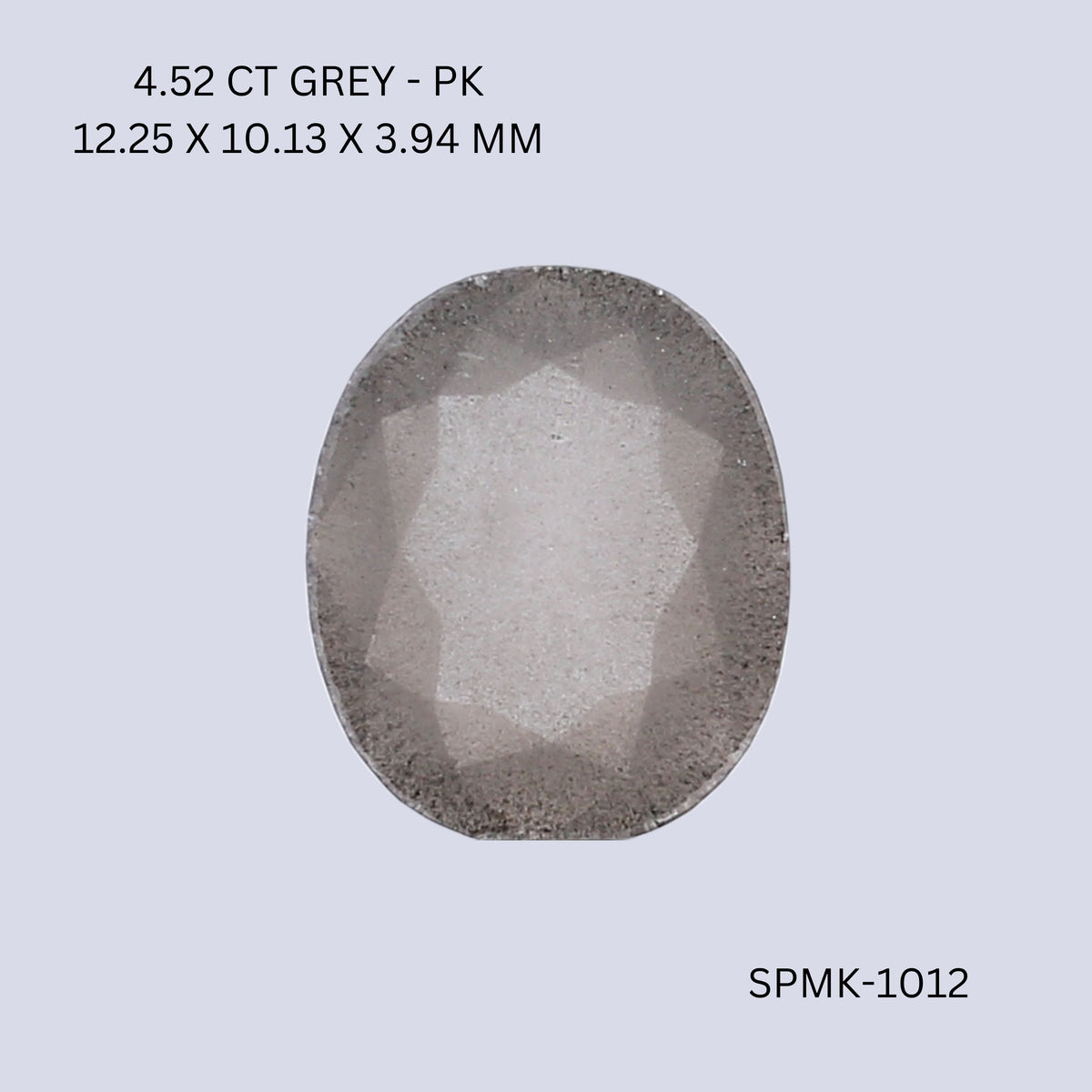 Cushion Gray Natural Diamond 4.52ct I1 loose diamond