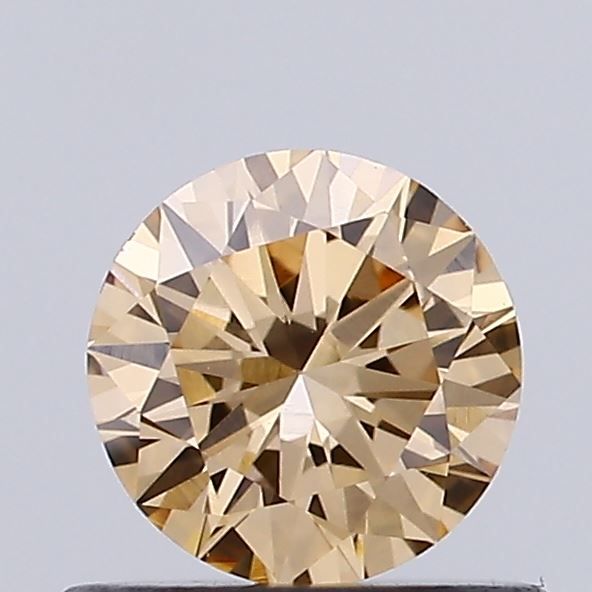 Round Fancy Light Yellow Brown Lab-grown Diamond 0.55ct VVS2 loose diamond