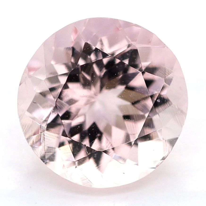 Round Pink Morganite 1.41ct loose gemstone