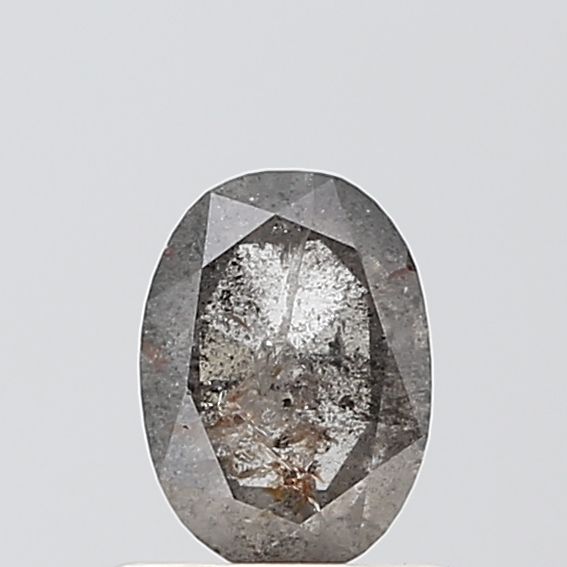 Oval Salt And Pepper Natural Diamond 0.61ct VS1 loose diamond