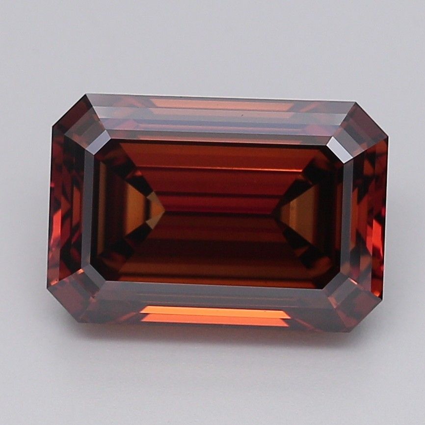 Emerald Fancy Deep Brownish Orange Lab-grown Diamond 5.28ct VVS2 loose diamond