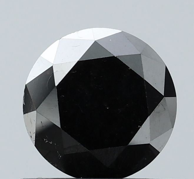 Round Black Natural Diamond 0.86ct VS2 loose diamond