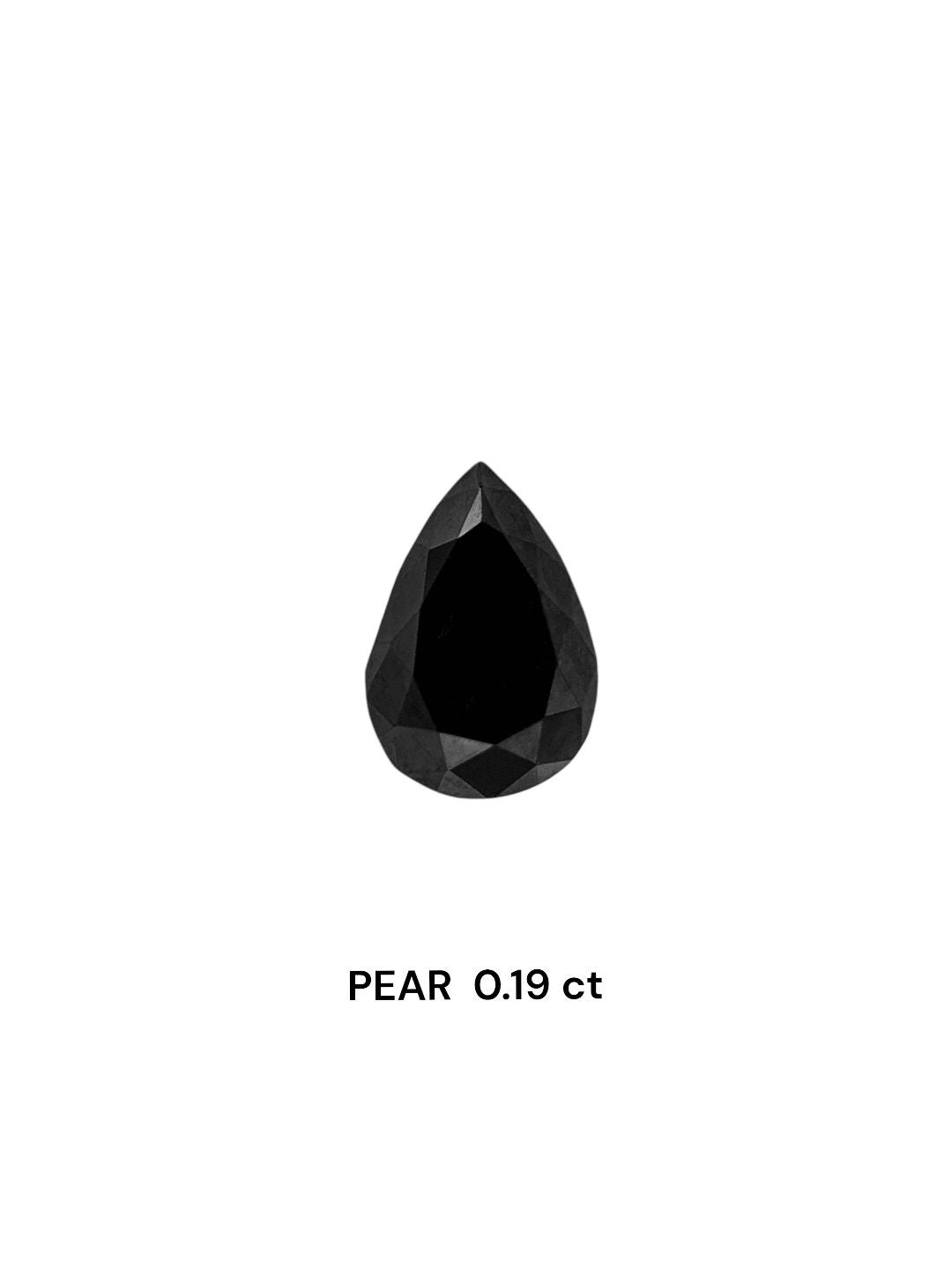 Pear Fancy Black Natural Diamond 0.19ct VVS2 loose diamond