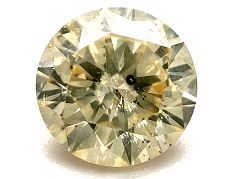 Round Champagne Natural Diamond 2.02ct I1 loose diamond
