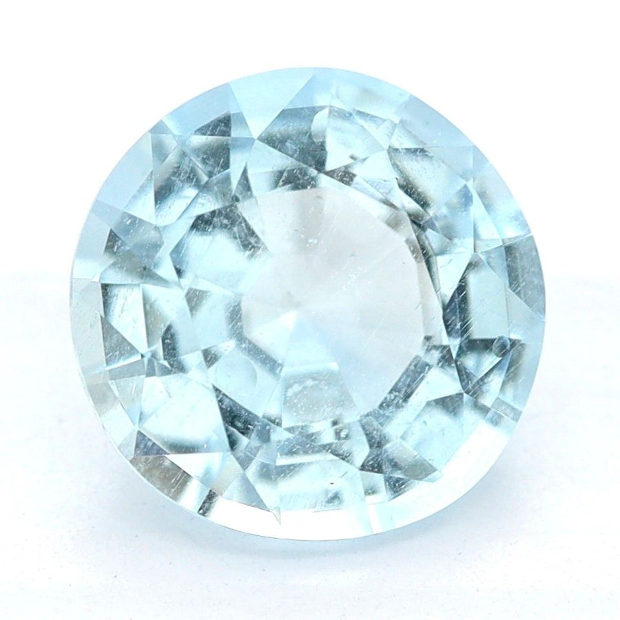 Round Blue Aquamarine 1.22ct loose gemstone