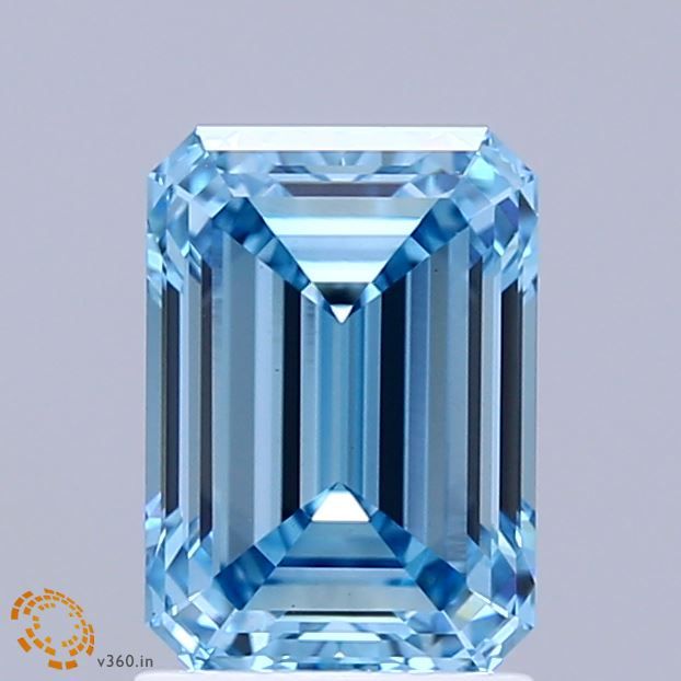 Emerald Fancy Vivid Blue Lab-grown Diamond 1.83ct VVS2 loose diamond