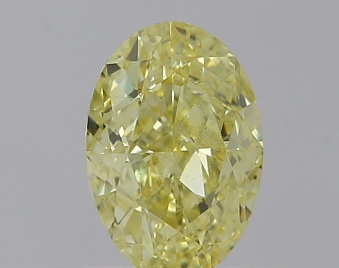 Oval Fancy Intense Yellow Natural Diamond 0.58ct VS2 loose diamond