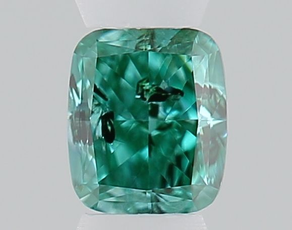 Cushion Fancy Vivid Blueish Green Natural Diamond 0.09ct loose diamond