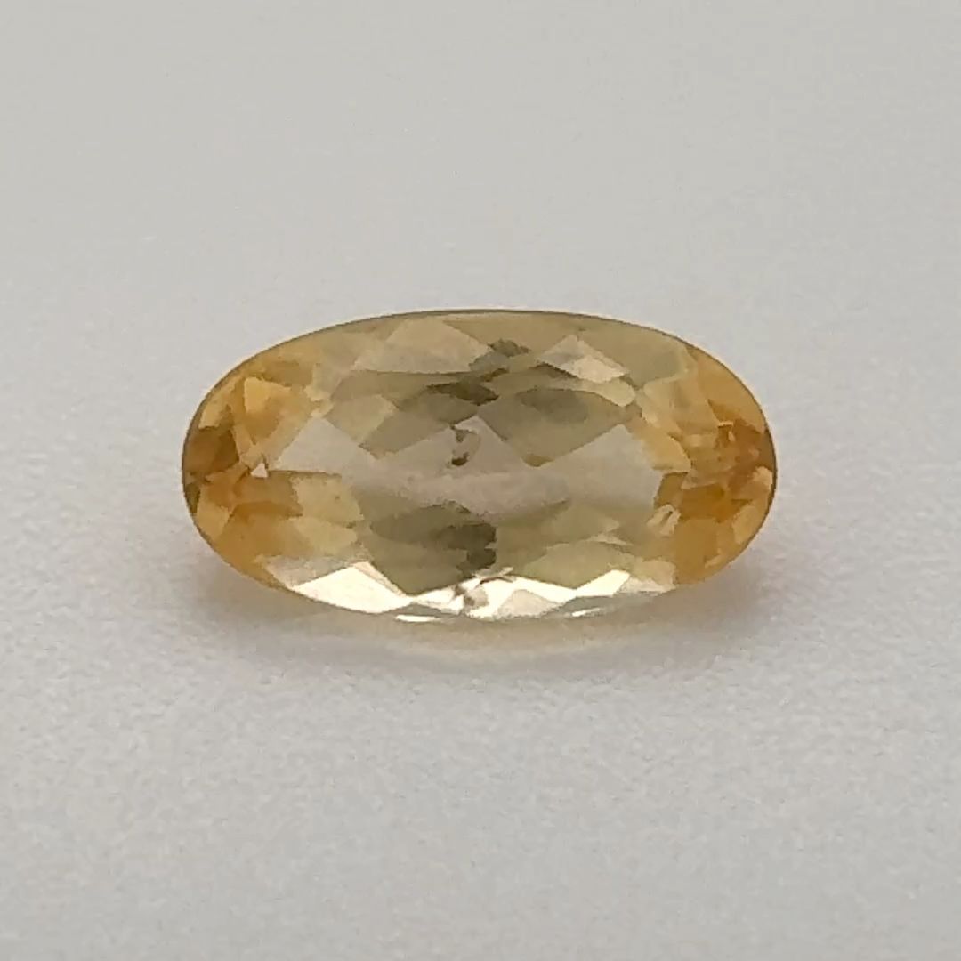 Oval Yellow Topaz 0.825ct loose gemstone