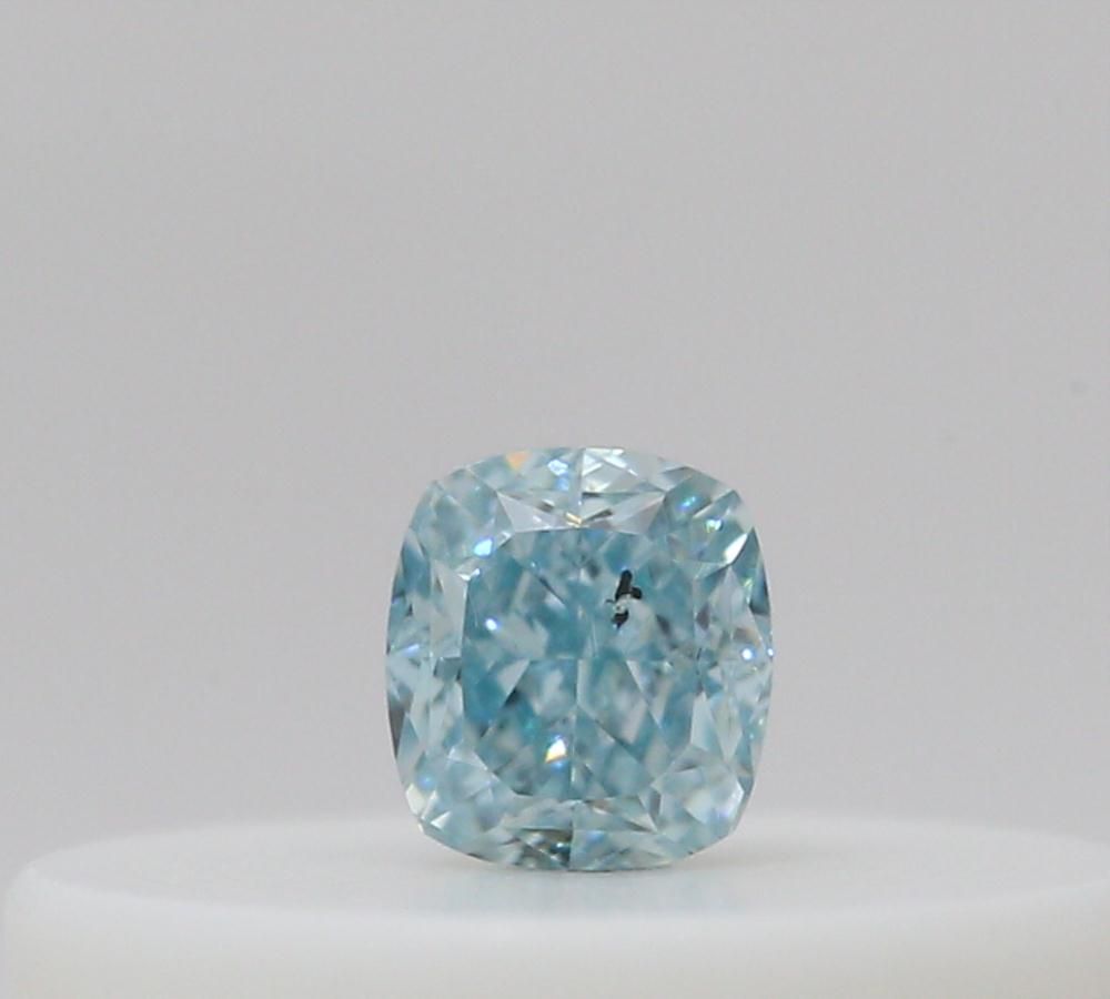 Cushion Fancy Intense Blue Green Natural Diamond 0.06ct loose diamond