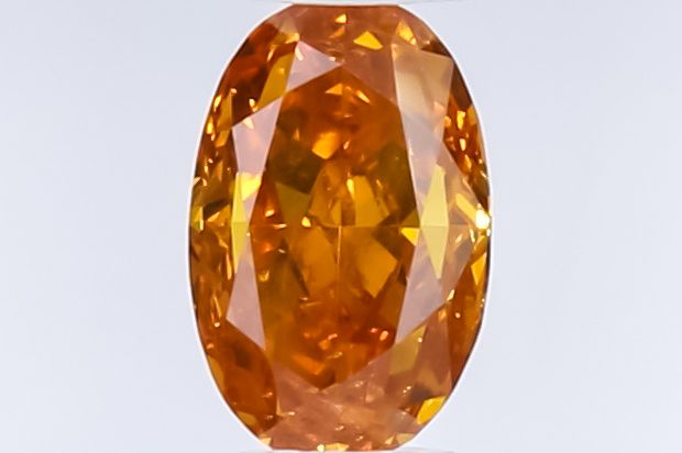 Oval Fancy Deep Yellow Orange Natural Diamond 0.36ct loose diamond