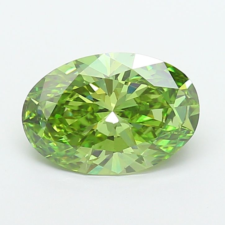 Oval Fancy Vivid Green Lab-grown Diamond 3.04ct VS2 loose diamond