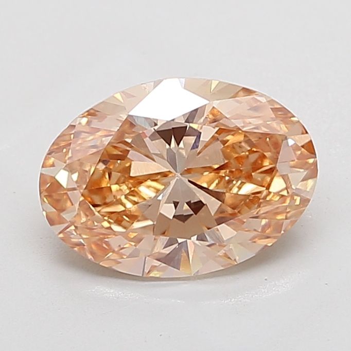Oval Champagne Lab-grown Diamond 3.68ct VS1 loose diamond