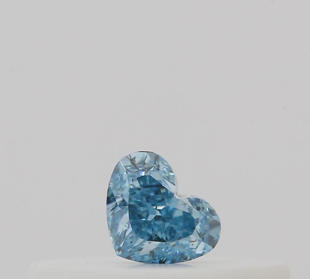Heart Fancy Intense Greenish Blue Natural Diamond 0.08ct loose diamond