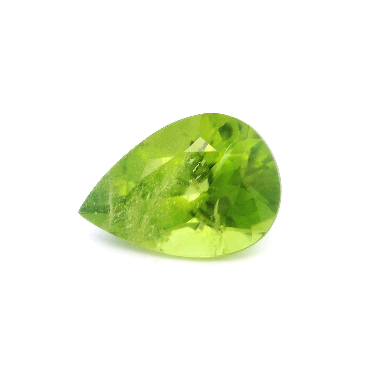 Pear Green Peridot 3.49ct loose gemstone
