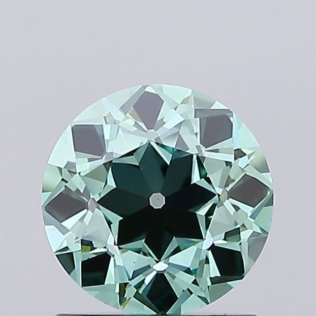 European Cut Fancy Vivid Green Lab-grown Diamond 1.2ct VS1 loose diamond
