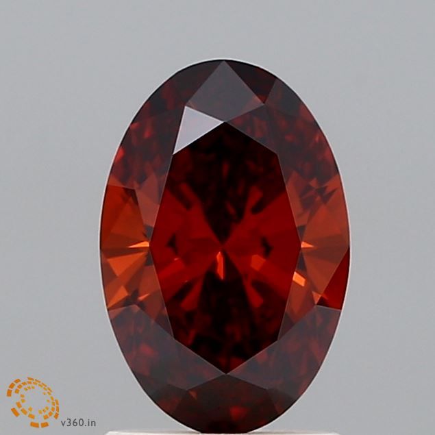 Oval Fancy Deep Orange Lab-grown Diamond 1.01ct VVS2 loose diamond