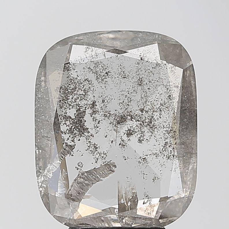 Cushion Salt And Pepper Lab-grown Diamond 2.84ct I2 loose diamond