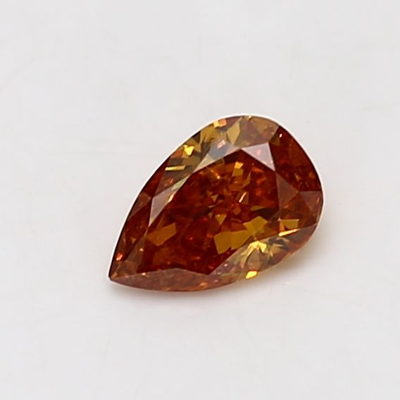 Pear Fancy Deep Yellowish Orange Natural Diamond 0.5ct I1 loose diamond