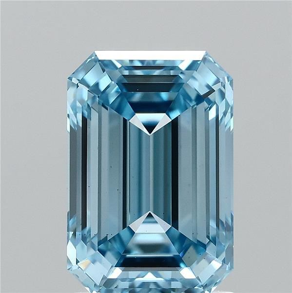 Emerald Fancy Vivid Blue Lab-grown Diamond 2ct VS1 loose diamond