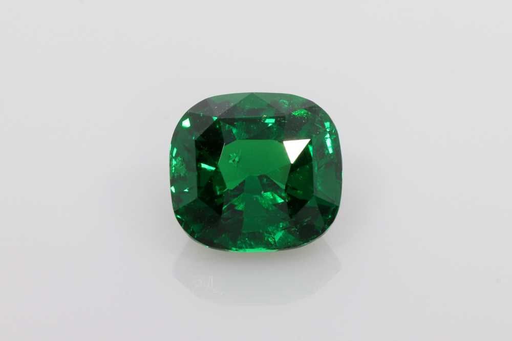 Cushion Green Garnet 3.03ct loose gemstone