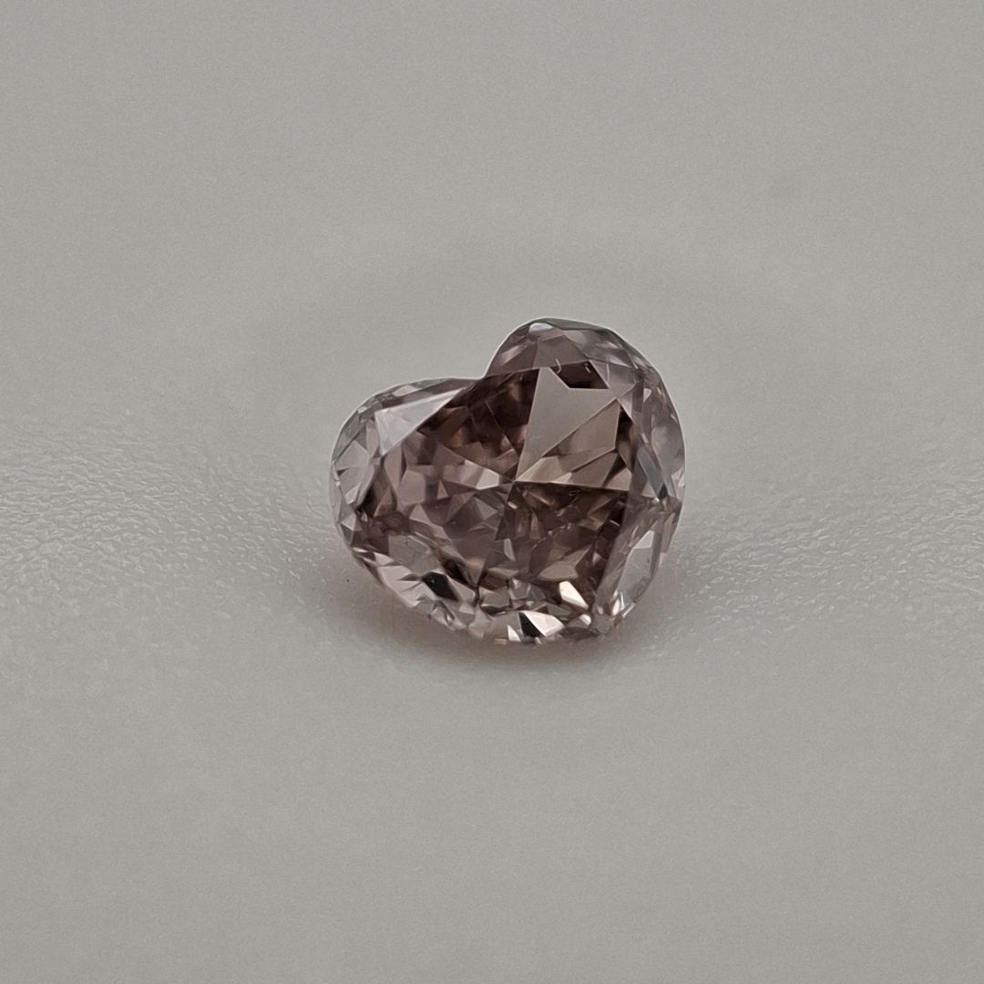 Heart Fancy Orangey Brown Natural Diamond 0.22ct SI2 loose diamond