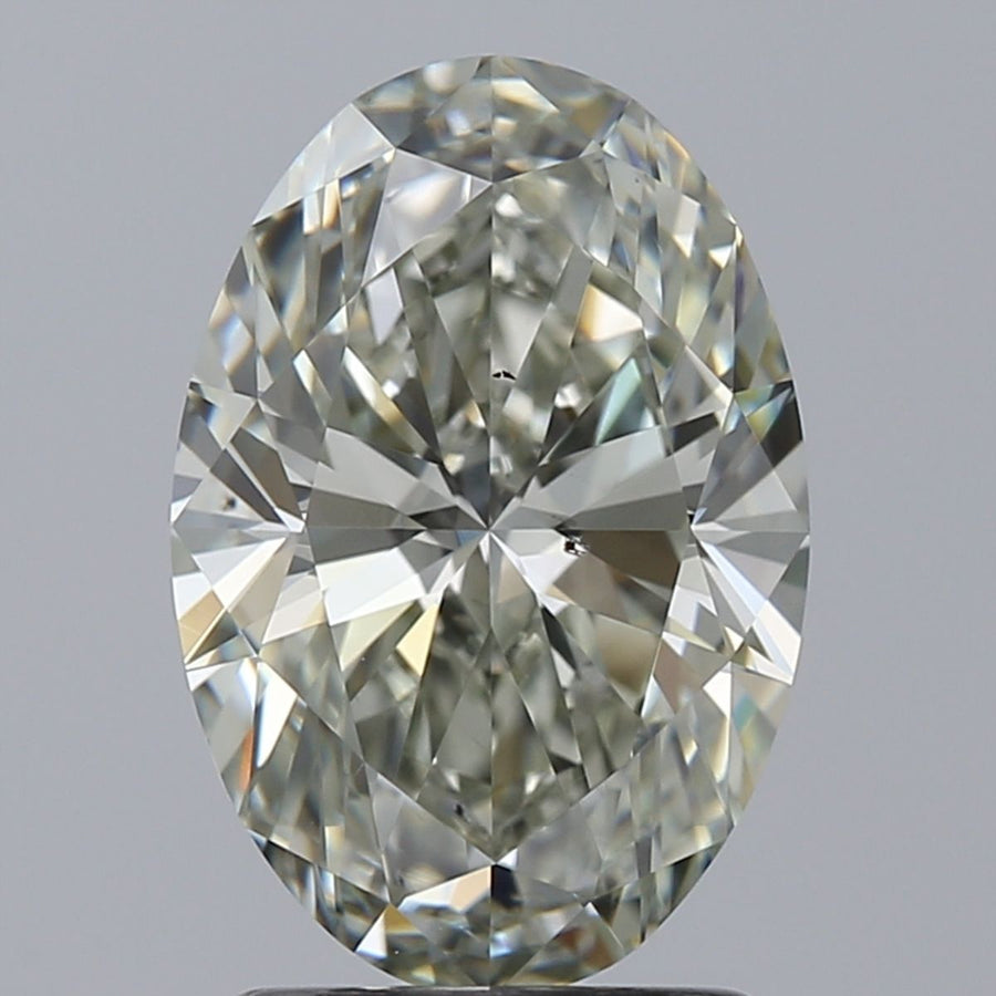 Oval Fancy Grayish Yellowish Green Natural Diamond 2.03ct SI1 loose diamond