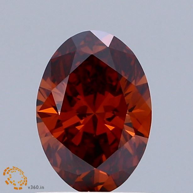 Oval Fancy Vivid Orange Lab-grown Diamond 1ct VS1 loose diamond