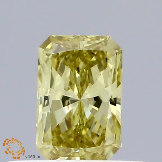 Radiant Fancy Intense Greenish Yellow Lab-grown Diamond 0.38ct VS2 loose diamond