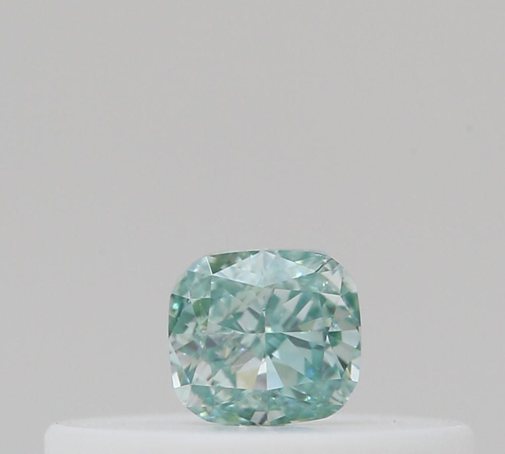 Cushion Fancy Intense Blueish Green Natural Diamond 0.1ct loose diamond
