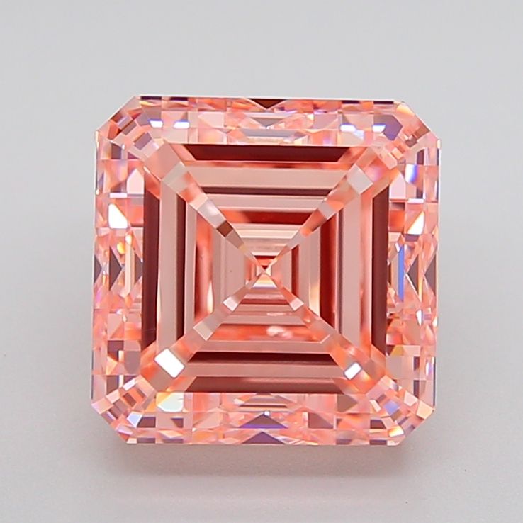 Asscher Fancy Intense Pink Lab-grown Diamond 5.01ct VS1 loose diamond