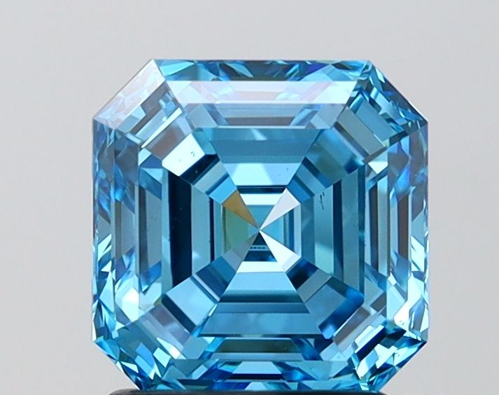 Square Emerald Fancy Vivid Blue Lab-grown Diamond 2.05ct VS1 loose diamond