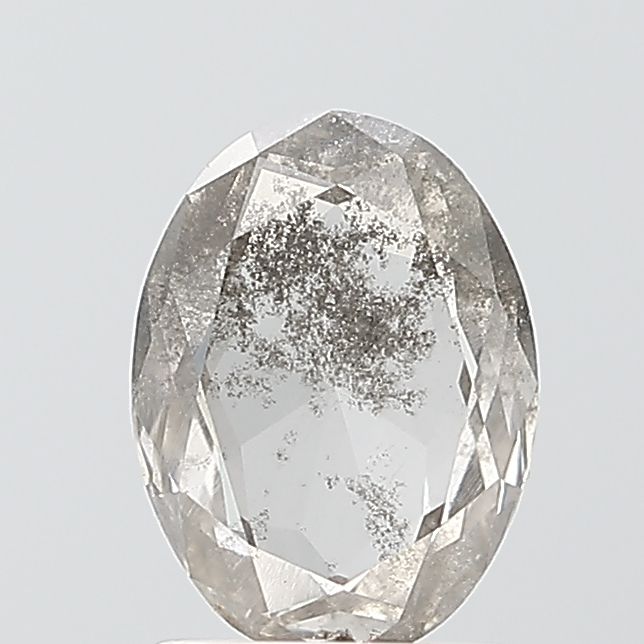 Oval Salt And Pepper Lab-grown Diamond 0.95ct I2 loose diamond