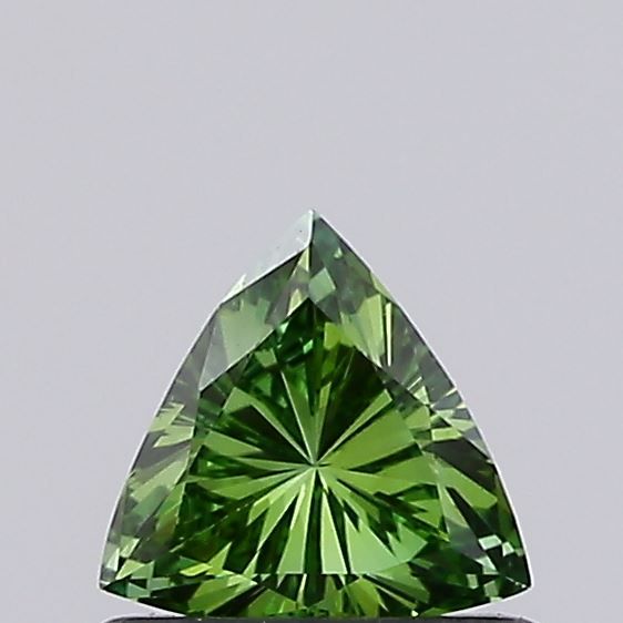 Triangular Fancy Vivid Green Lab-grown Diamond 0.42ct VS1 loose diamond