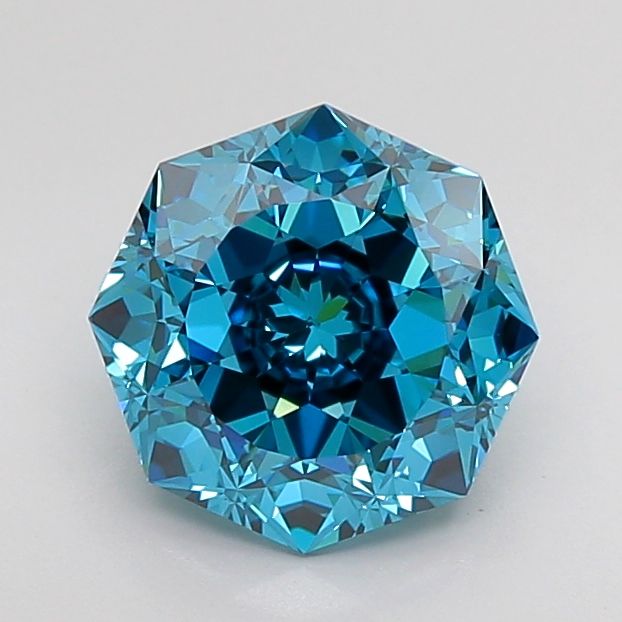 Octagonal Fancy Vivid Blue Lab-grown Diamond 3.06ct VVS2 loose diamond