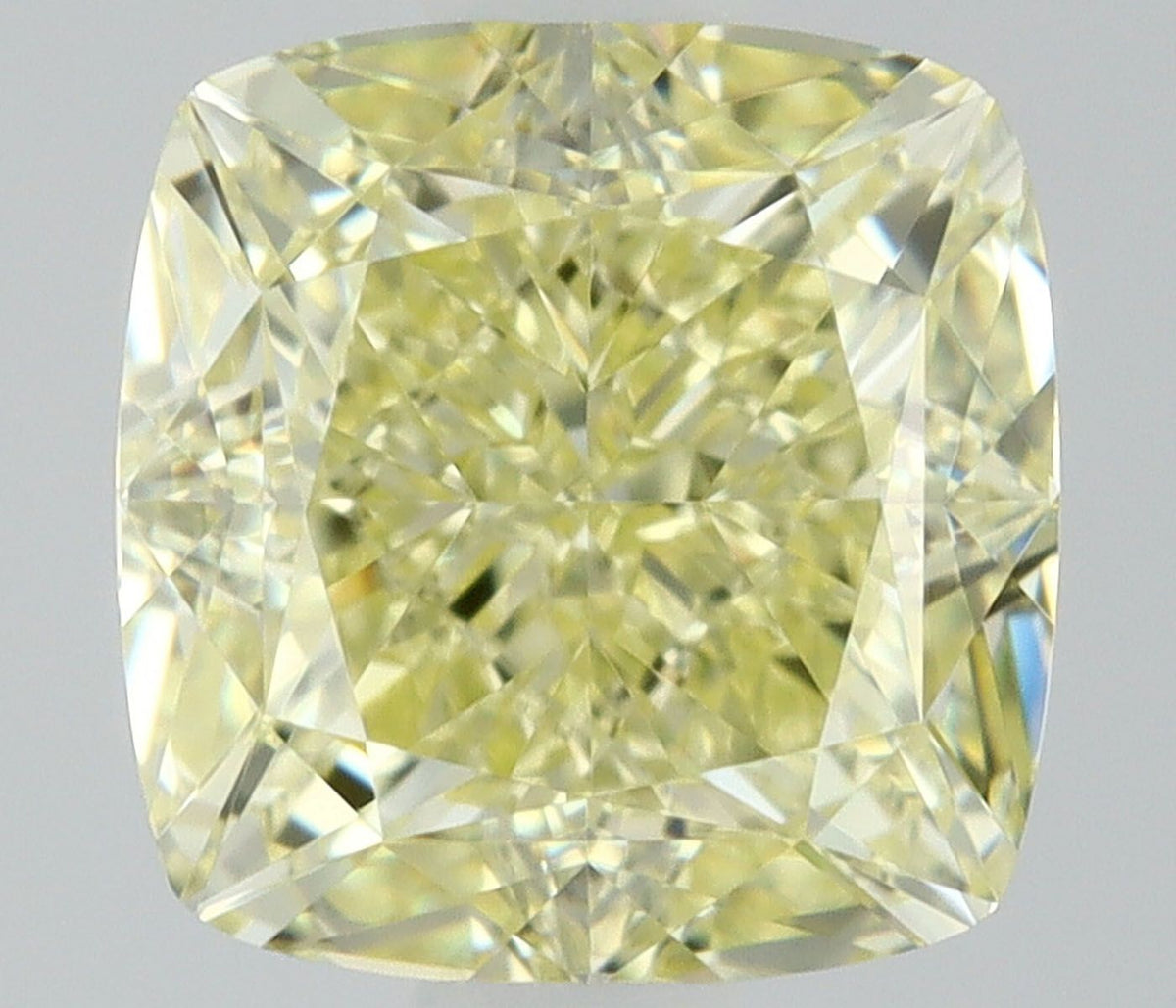 Cushion Fancy Light Yellow Natural Diamond 0.9ct VVS1 loose diamond