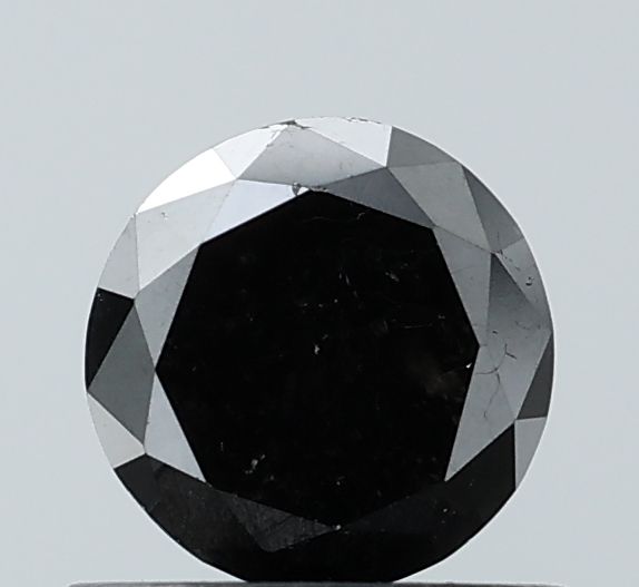 Round Black Natural Diamond 0.82ct VS1 loose diamond