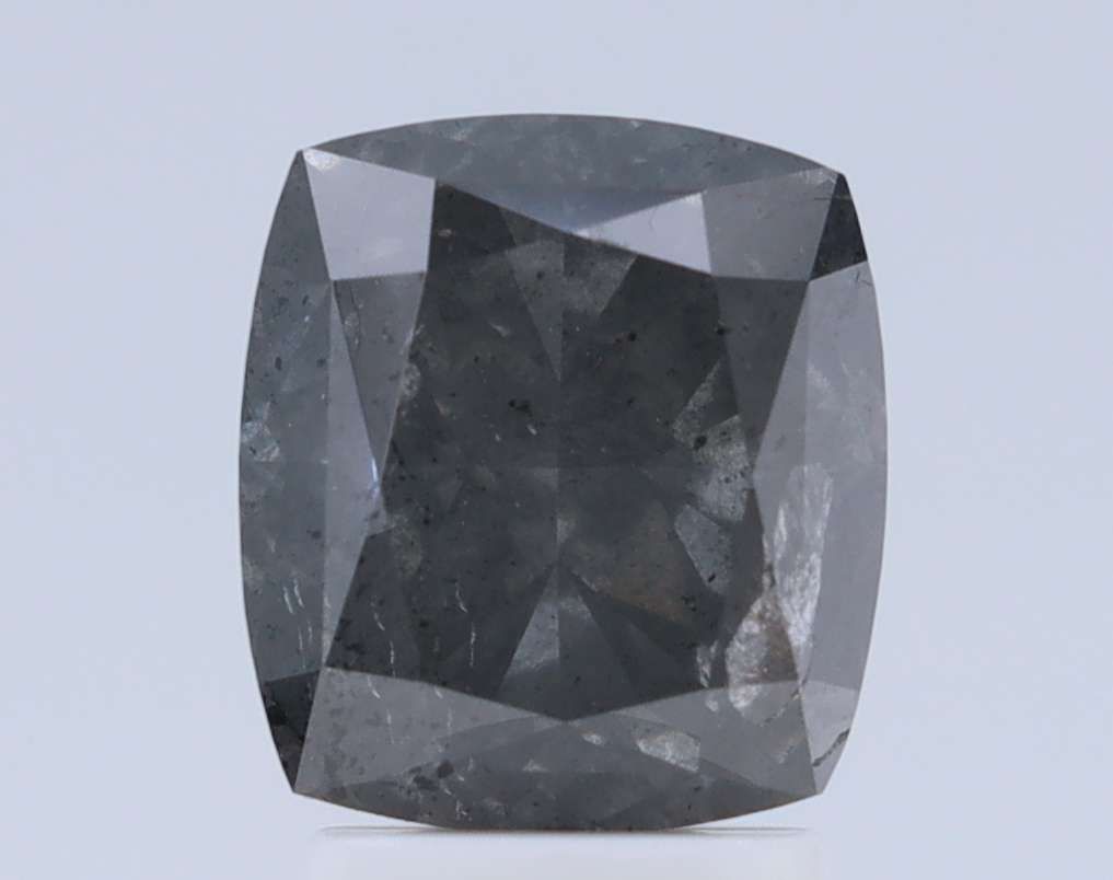 Cushion Fancy Dark Gray Natural Diamond 3.05ct I3 loose diamond