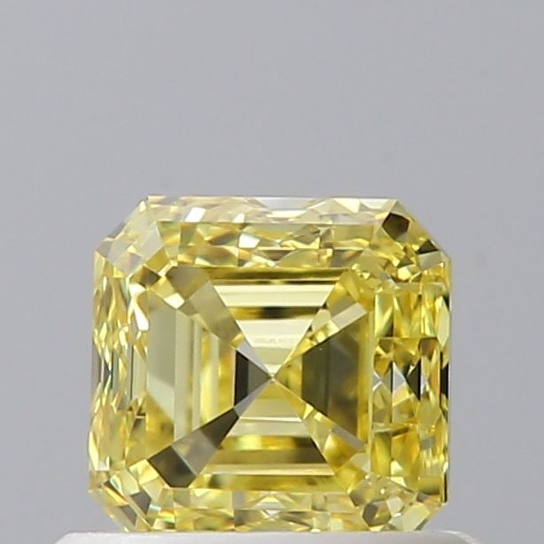 Square Emerald Fancy Intense Yellow Natural Diamond 0.79ct VVS1 loose diamond