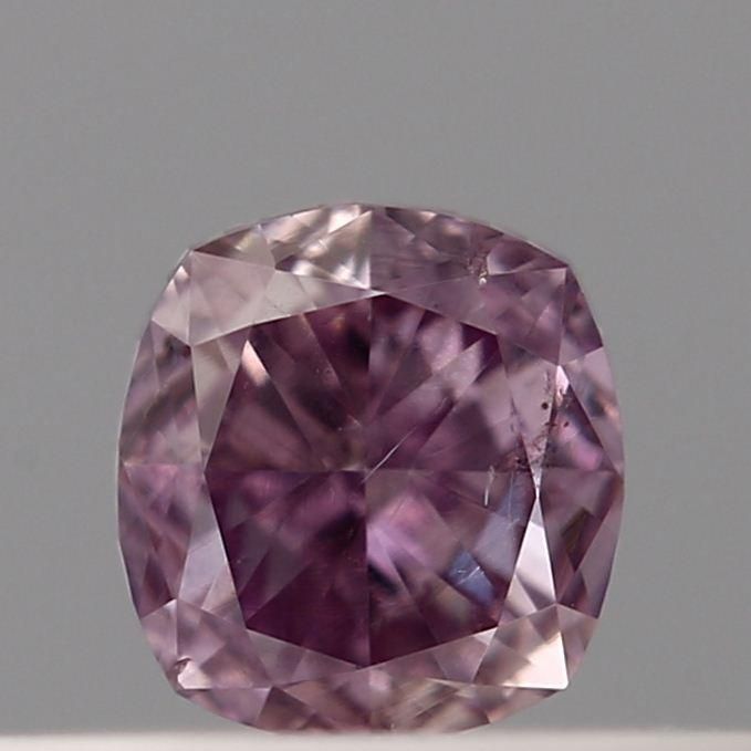 Cushion Fancy Intense Pink Purple Natural Diamond 0.19ct SI2 loose diamond
