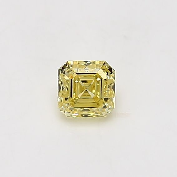 Asscher Fancy Intense Yellow Natural Diamond 0.32ct VS1 loose diamond