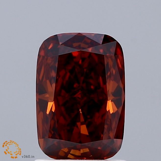 Cushion Fancy Deep Orange Lab-grown Diamond 1.46ct VS1 loose diamond