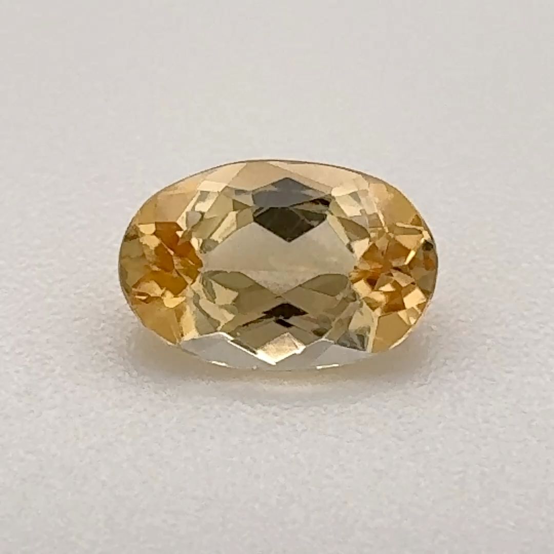 Oval Yellow Topaz 0.715ct loose gemstone