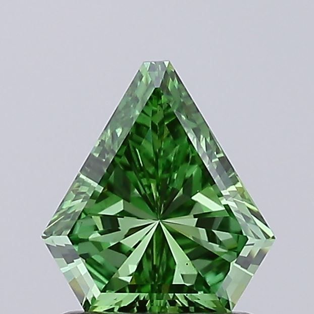 Shield Fancy Vivid Green Lab-grown Diamond 1.02ct VS1 loose diamond