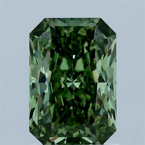 Radiant Fancy Vivid Green Lab-grown Diamond 1.57ct VS1 loose diamond